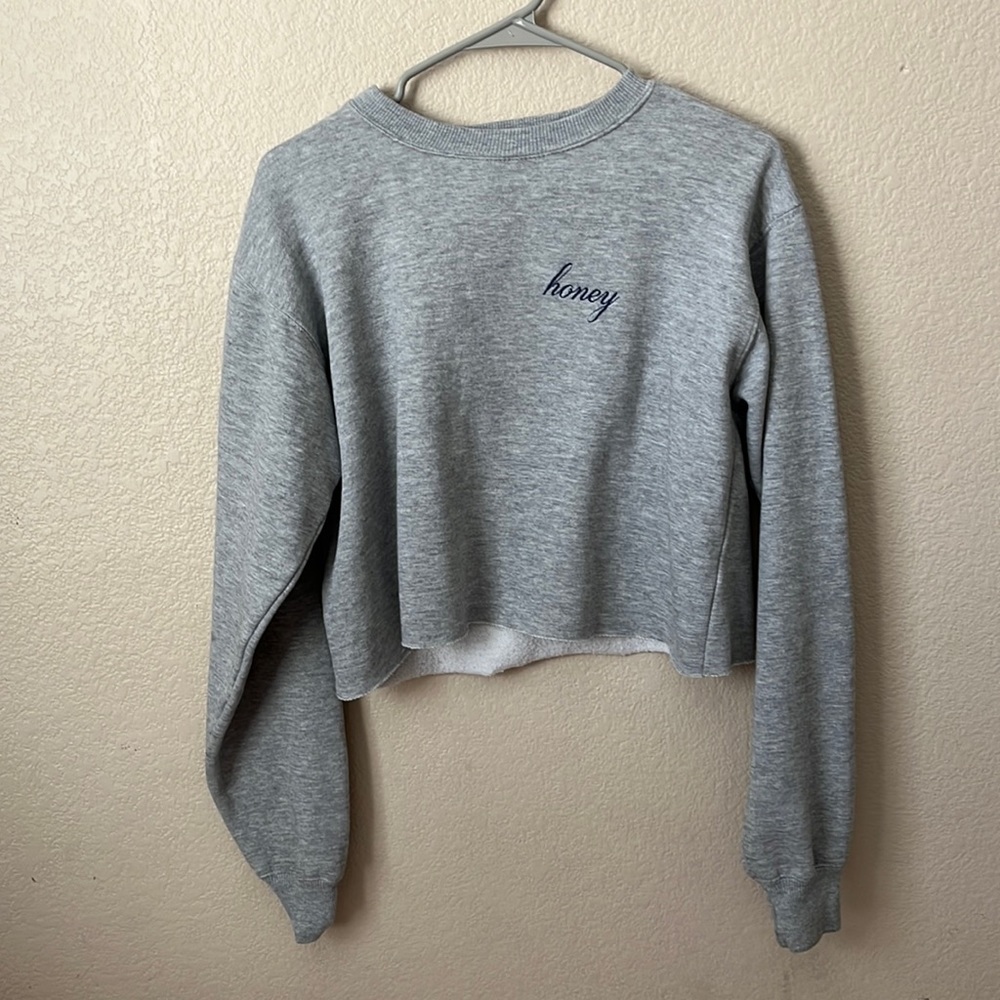 Cropped honey brandy Melville crewneck